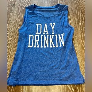 XL Sleeveless Blue “Day Drinkin” Tank